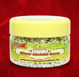 Silver Elaichi Dana Mukhwas Mouth Freshener | Silver Coated Hari Natural Elaichi Dana | Silver coated Cardamom seeds Saffron Blended