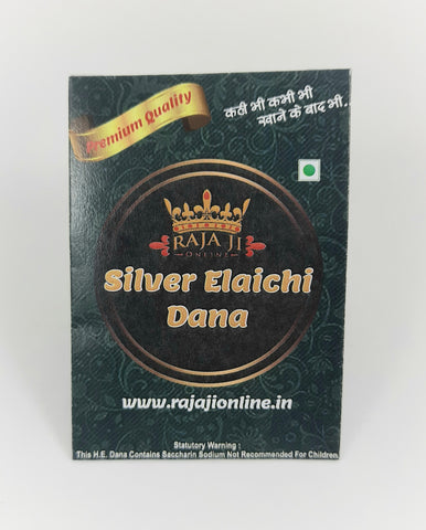 Silver Elaichi Dana Mukhwas Mouth Freshener | Silver Coated Hari Natural Elaichi Dana | Silver coated Cardamom seeds Saffron Blended