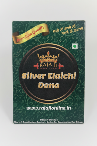 Silver Elaichi Dana Mukhwas Mouth Freshener | Silver Coated Hari Natural Elaichi Dana | Silver coated Cardamom seeds Saffron Blended
